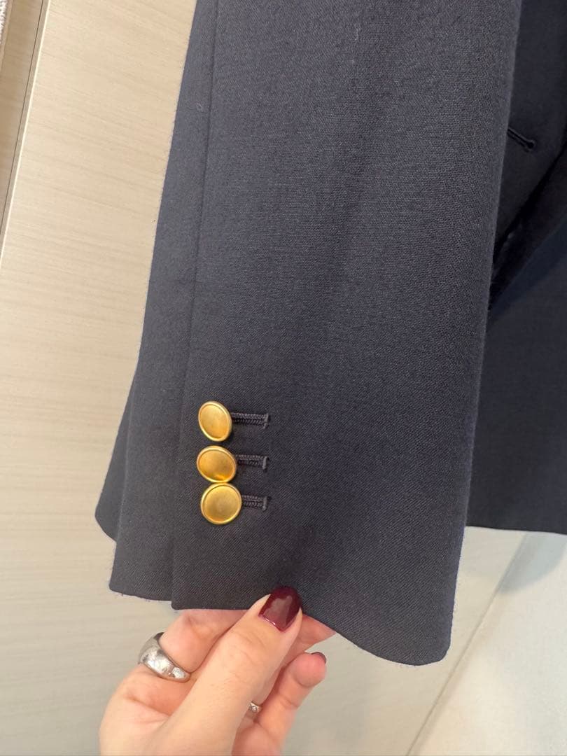 Spick and Span ネイビー ダブルブレストブレザー