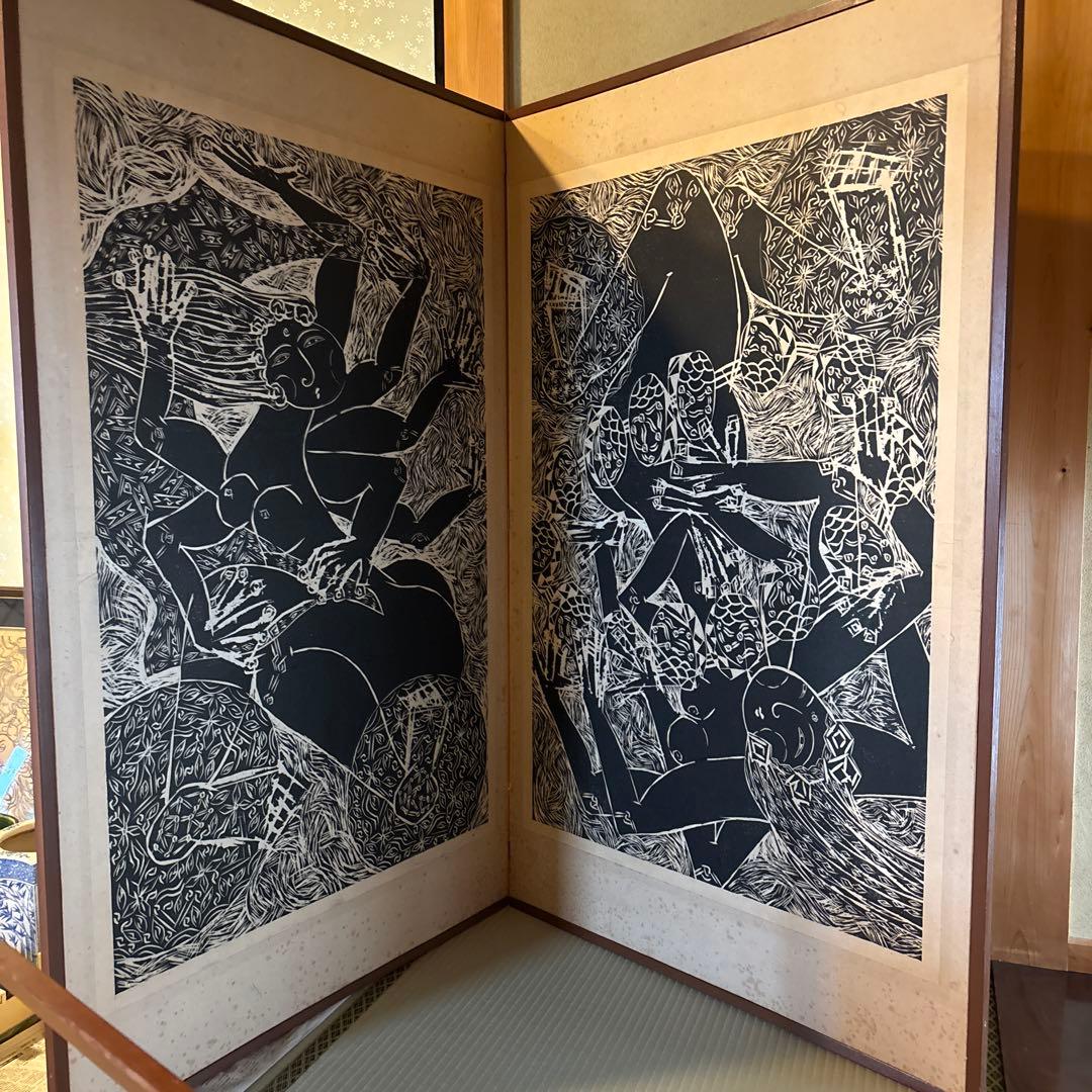 お値引き致しました！版画屏風