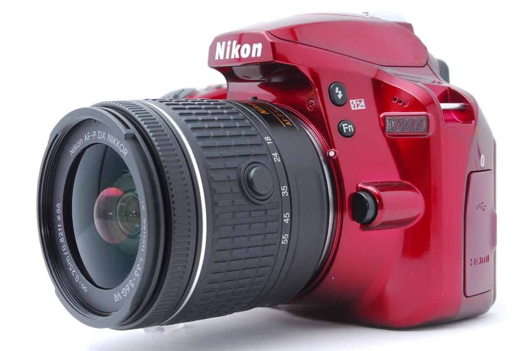【使用感少美品】Nikon D3400　スマホ転送　レッド　高画質モデル