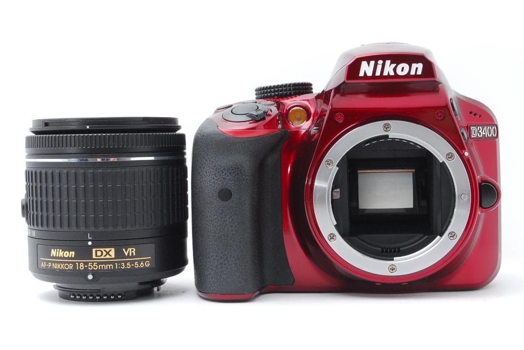 【使用感少美品】Nikon D3400　スマホ転送　レッド　高画質モデル