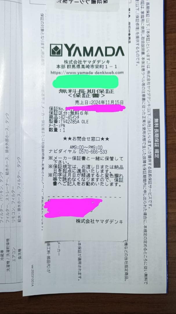 Panasonic　VIERA　42Z85A　4K有機EL　未使用６年保証書付き