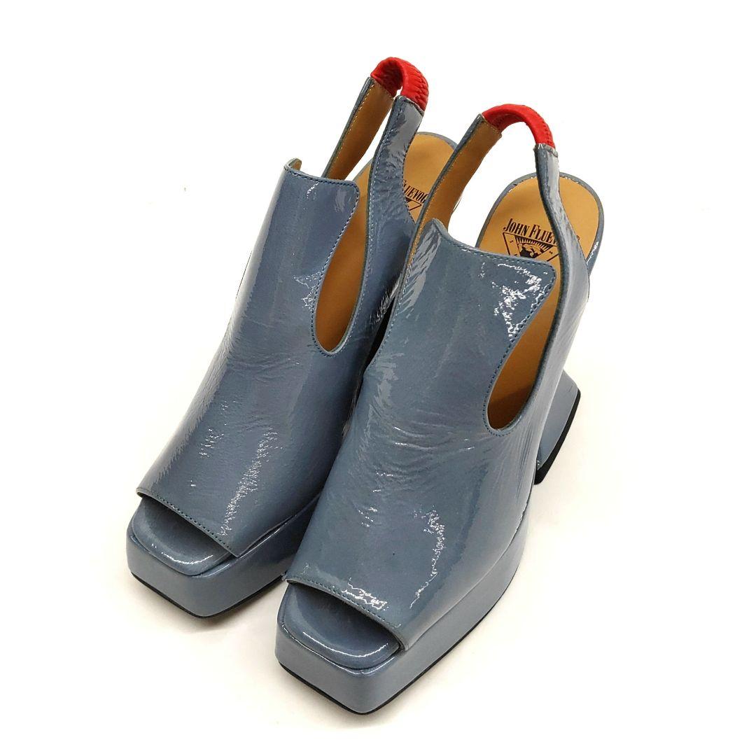 コムデギャルソン × ジョン フルエヴォーグ レザー パンプス 8332