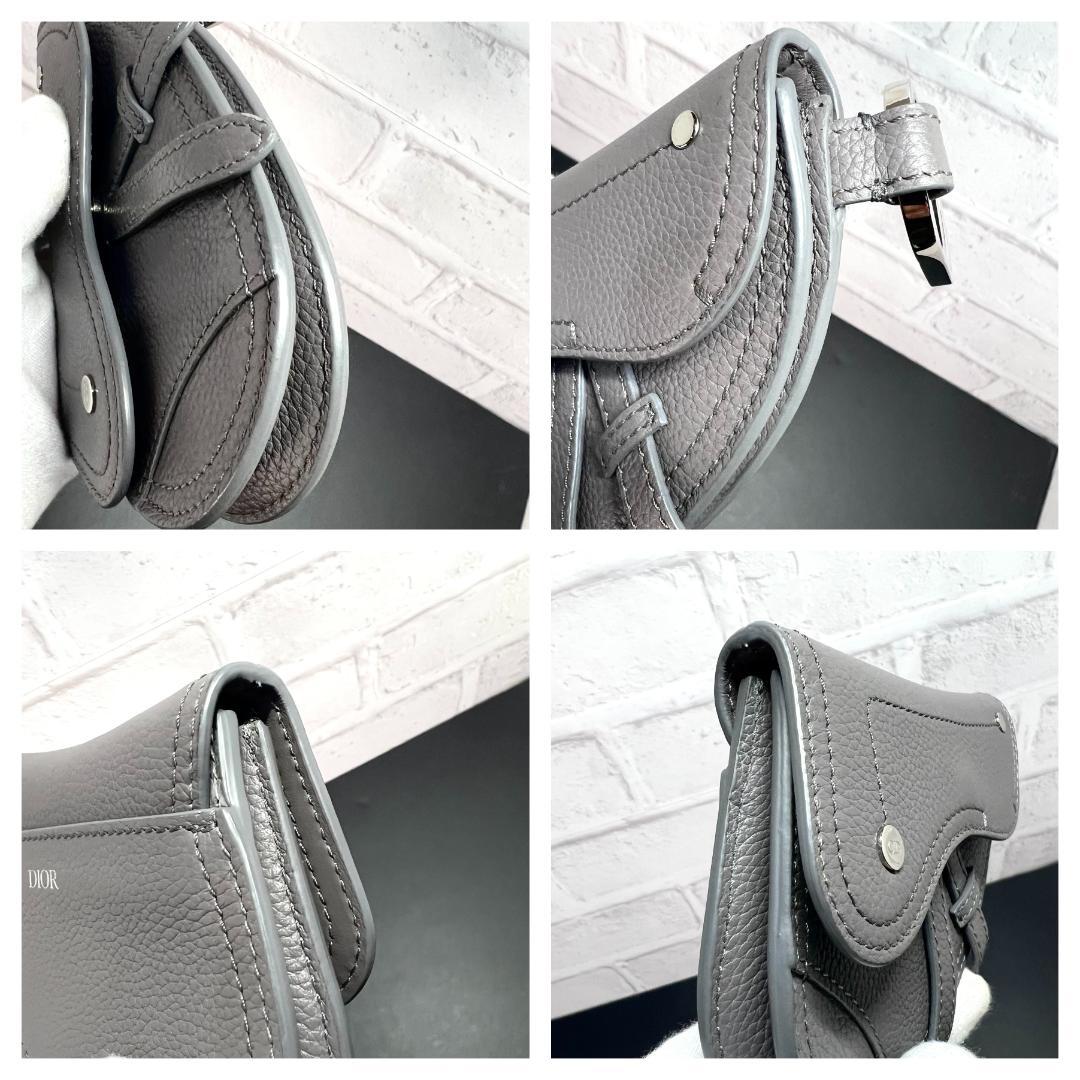 ✨極美品＆超人気品‼️✨ ディオール サドル キーホルダー ポーチ グレーカラー