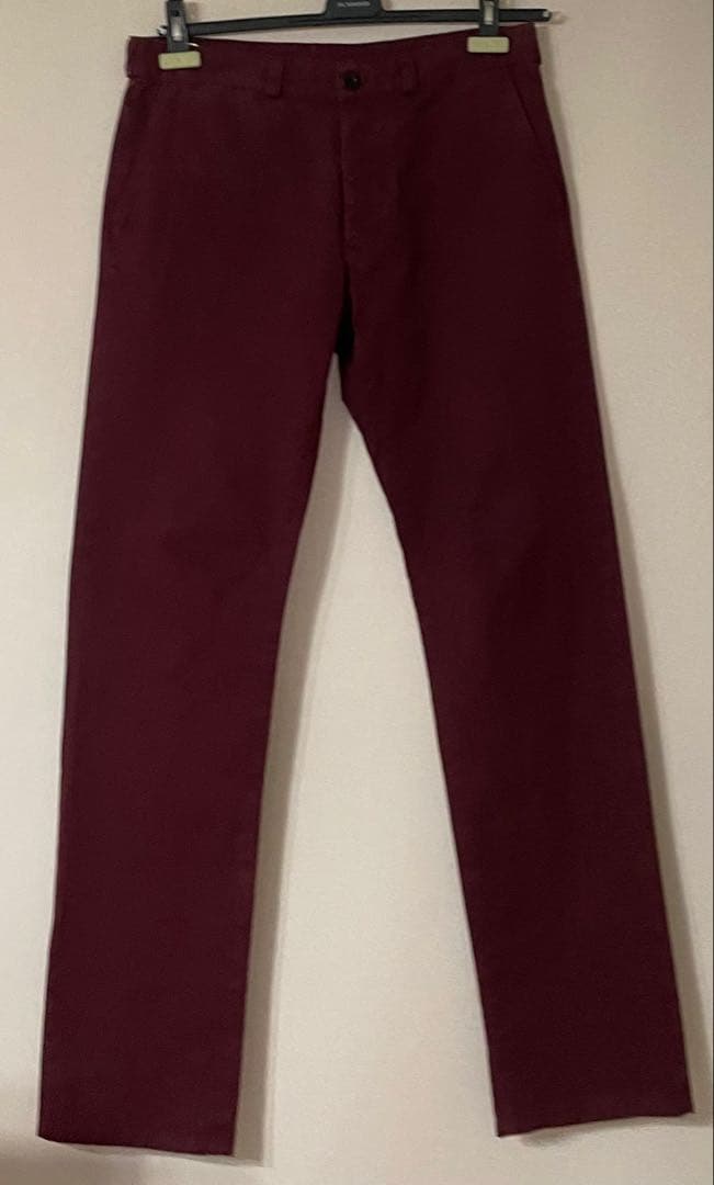 定価4.6万★新品★MAISON KITSUNÉ バーガンディ パンツ 29