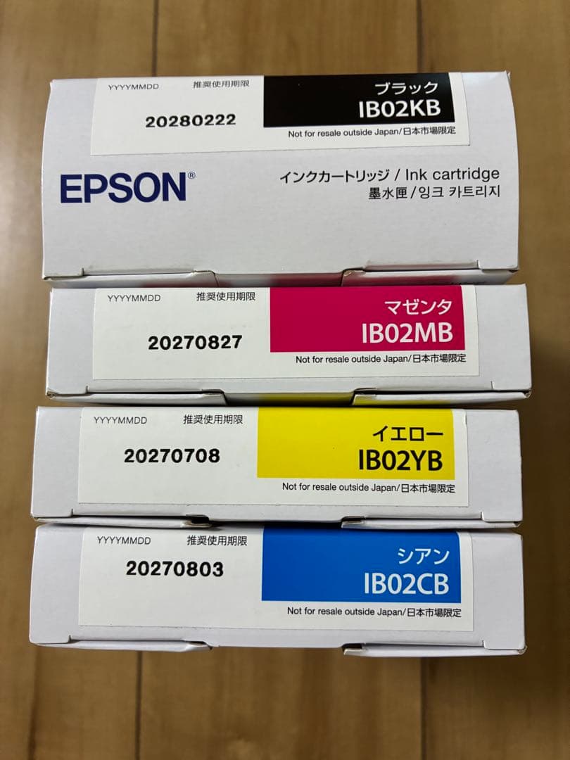 新品未使用　EPSON IB02シリーズ インクカートリッジ 4色セット