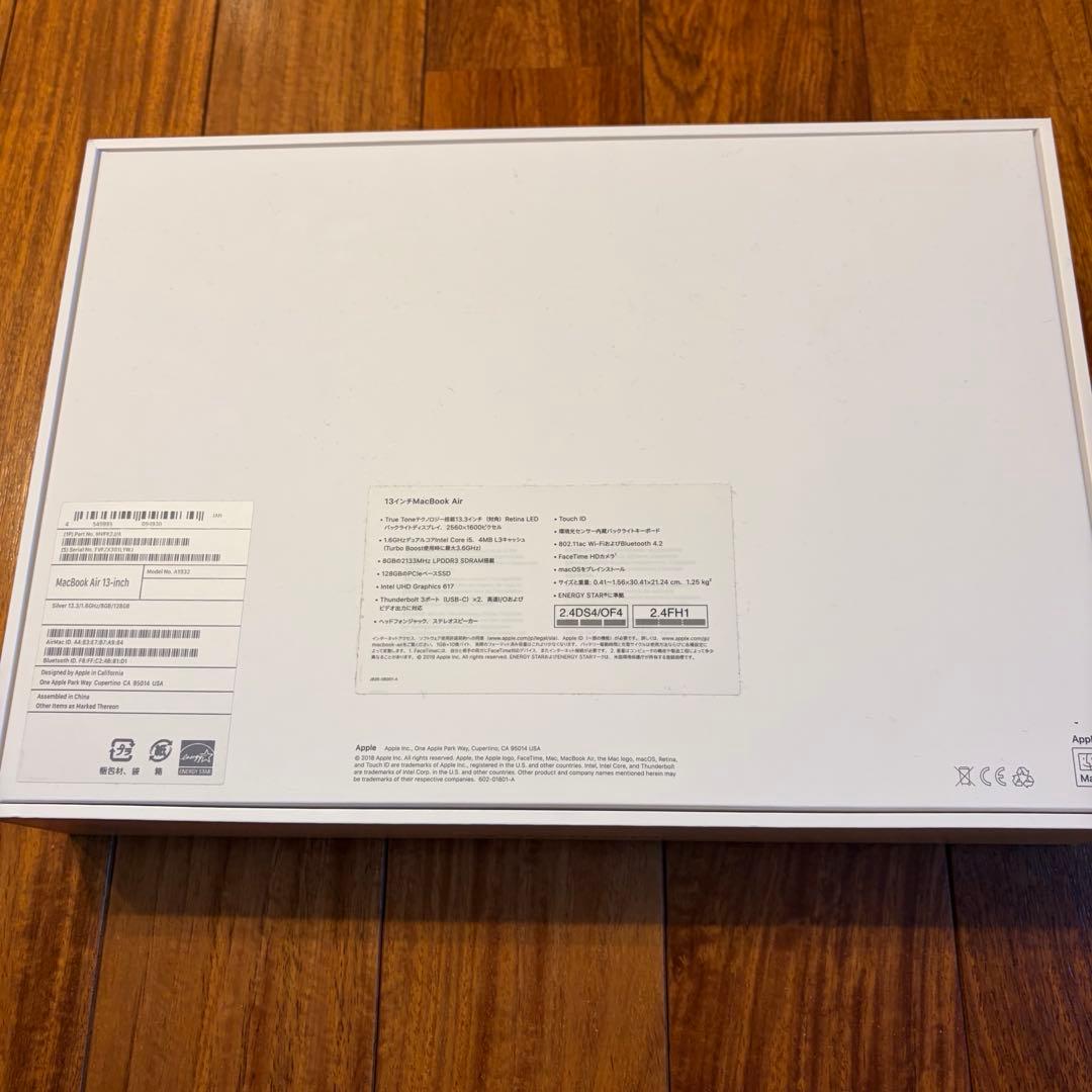 MacBook本体 MacBook Air 2019 13 inch 128GB