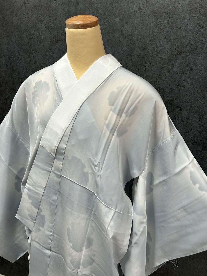 ねむの木＠きもの好き様御専用　IB-12 襦袢　長襦袢　薄灰単衣しつけ 美品