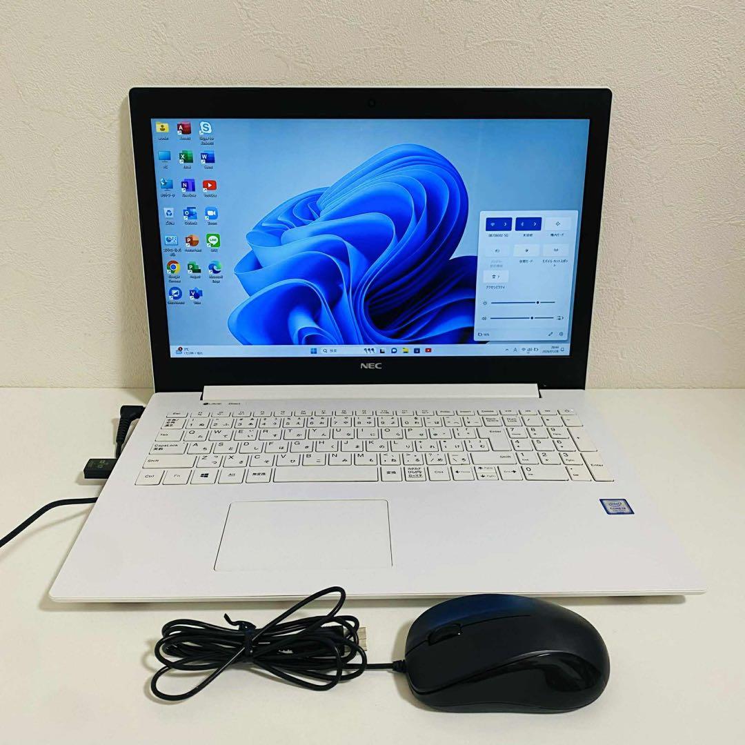 Y87 NECノートパソコンSSDメモリ8G第7世代Windows11オフィス付