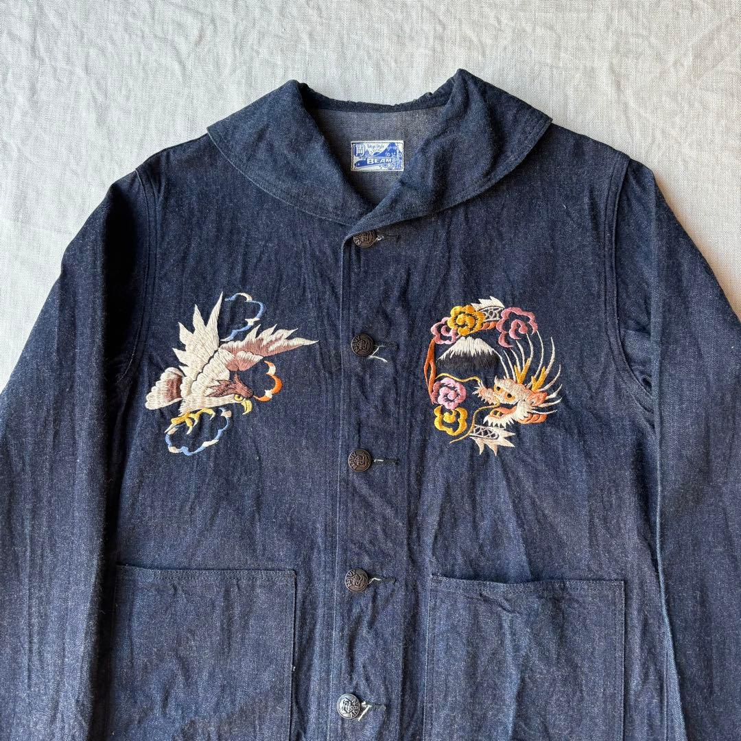 BEAMSBOY×TAILORTOYO スカ刺繍 カバーオールデニムジャケット