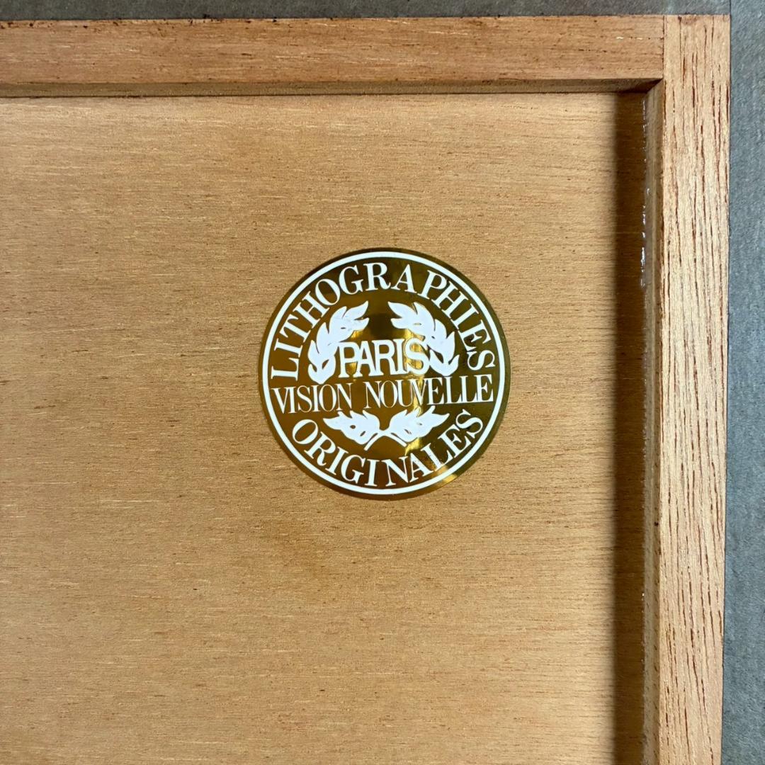 ベルナール・シャロワ「瞑想」リトグラフ 直筆サイン入り 真正証明書有 古径額