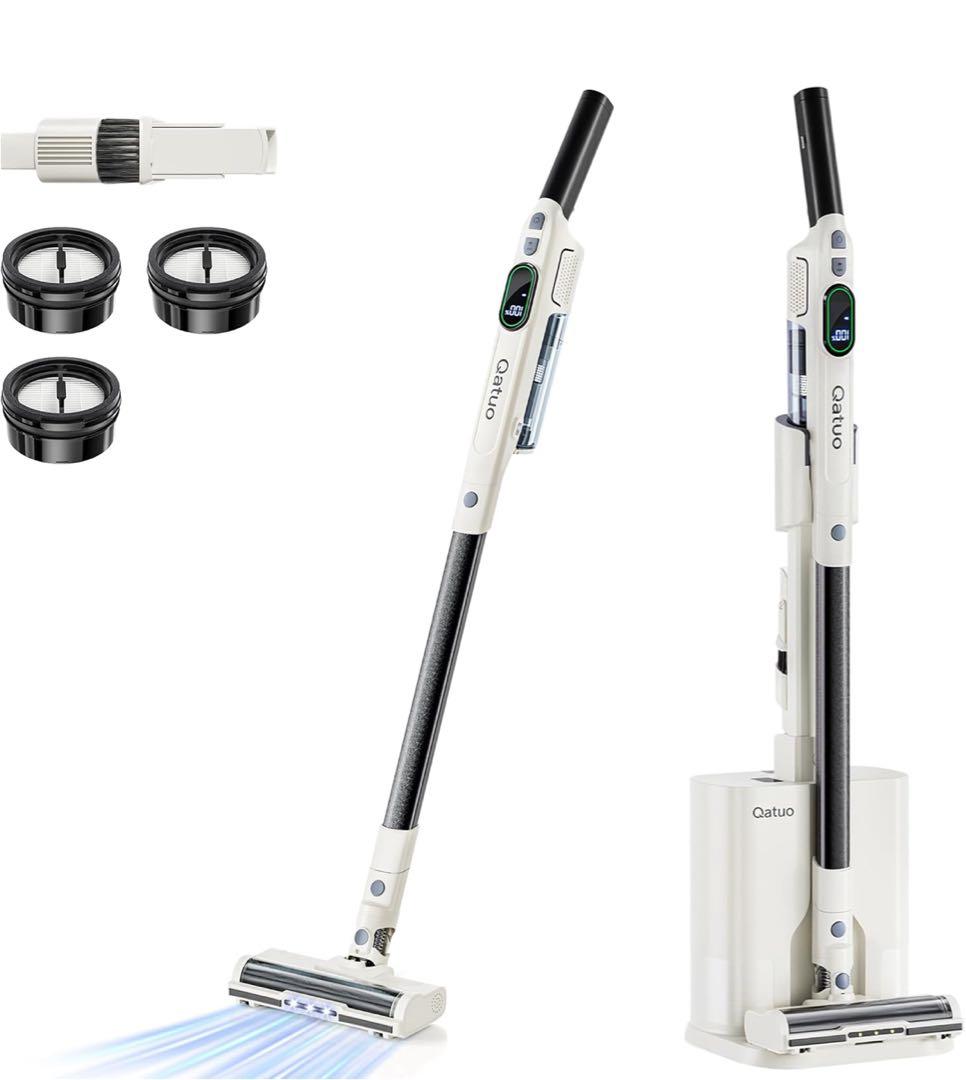 【新品】Qatuo コードレス掃除機 自動ゴミ収集 2025年新作