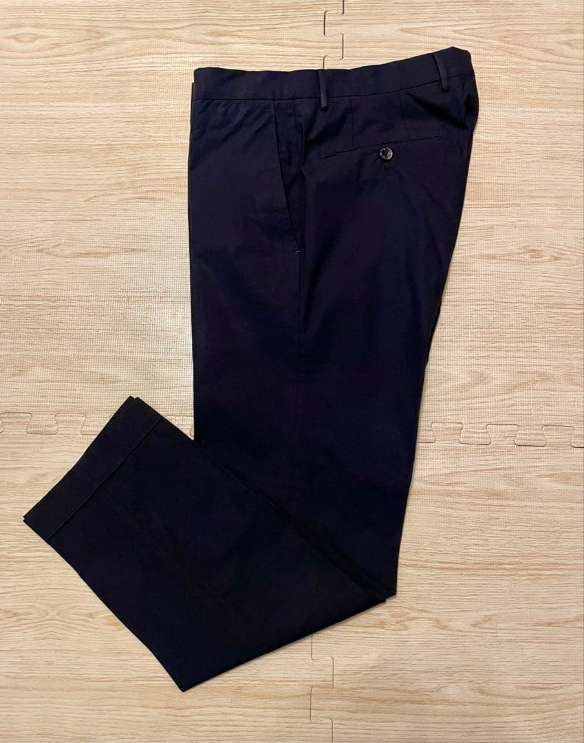 【美品】PT TORINO コットンスリムフィット スラックス ブラック