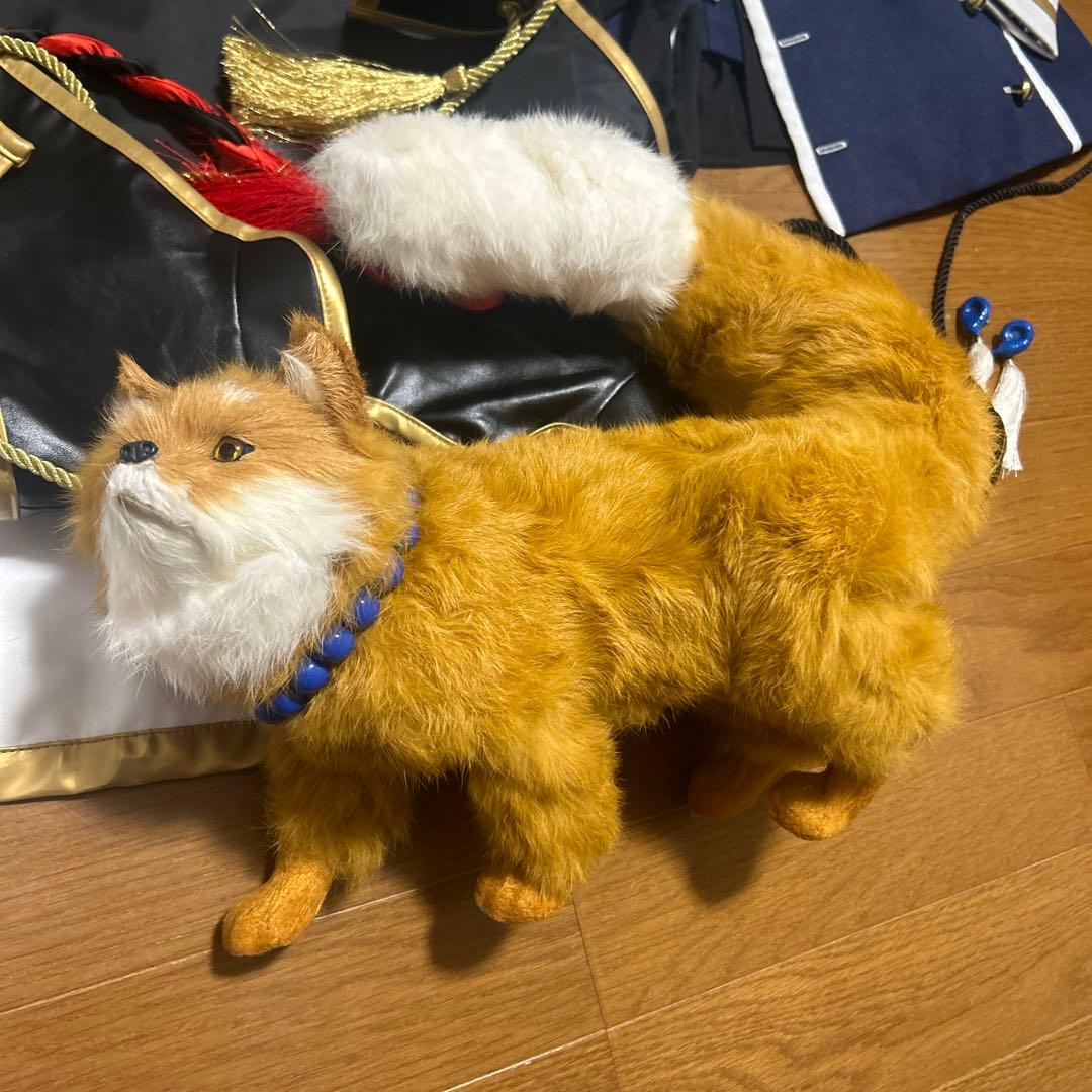 コスモンド製　刀剣乱舞　鳴狐　戦闘衣装＋お供の狐＋お面＋ウィッグ