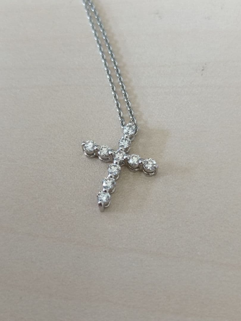 m*i様 スタージュエリー クロス ネックレス ダイヤモンド プラチナ