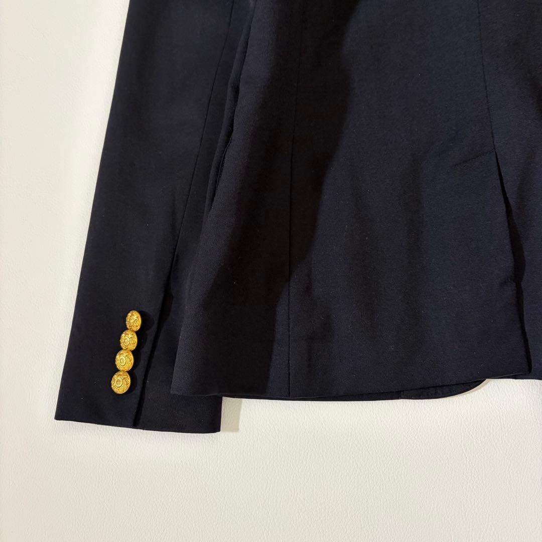 ポロラルフローレン　紺ブレ　金ボタン　エンブレム　イタリア製　2B S