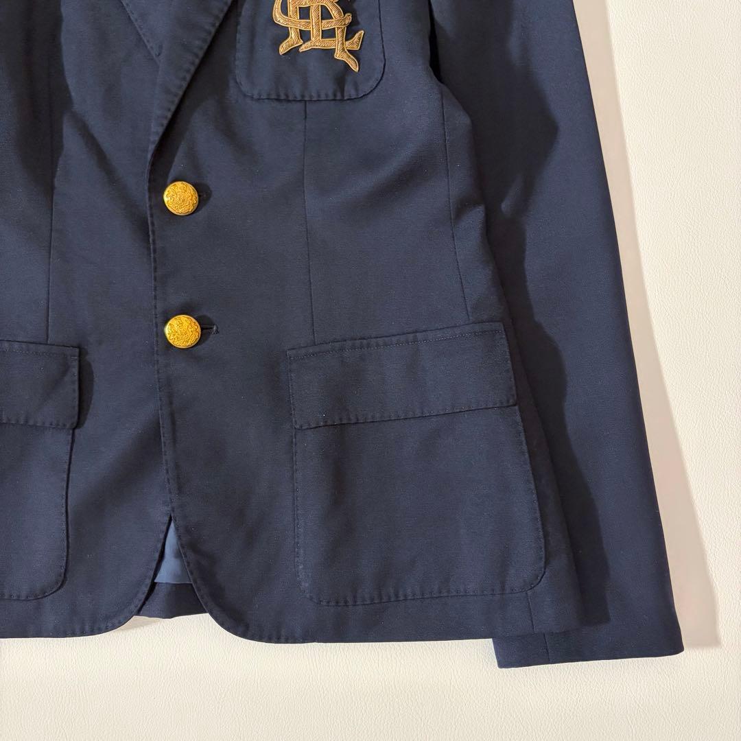ポロラルフローレン　紺ブレ　金ボタン　エンブレム　イタリア製　2B S