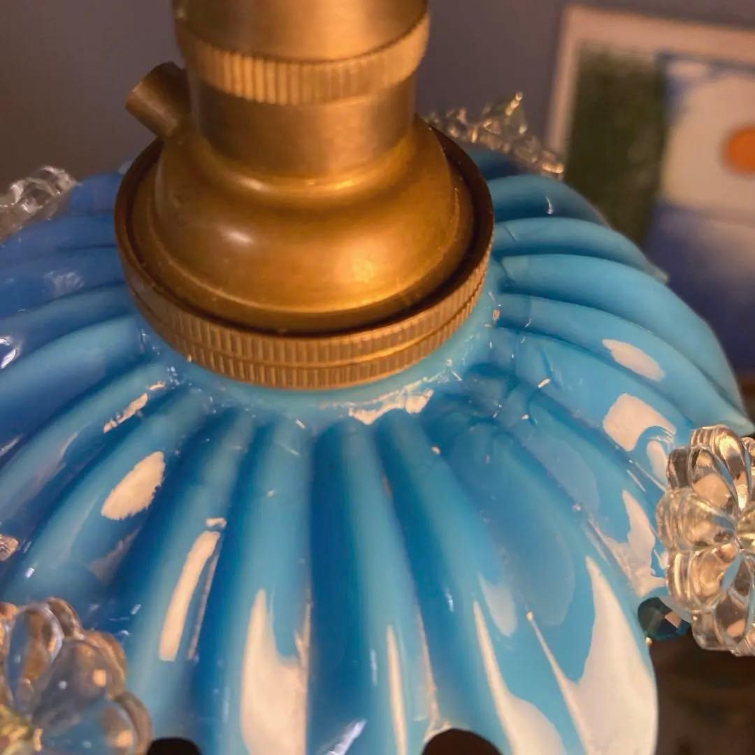 ミニシャンデリア　１９世紀　フランス　オパールセント　アンティーク　超ミニ