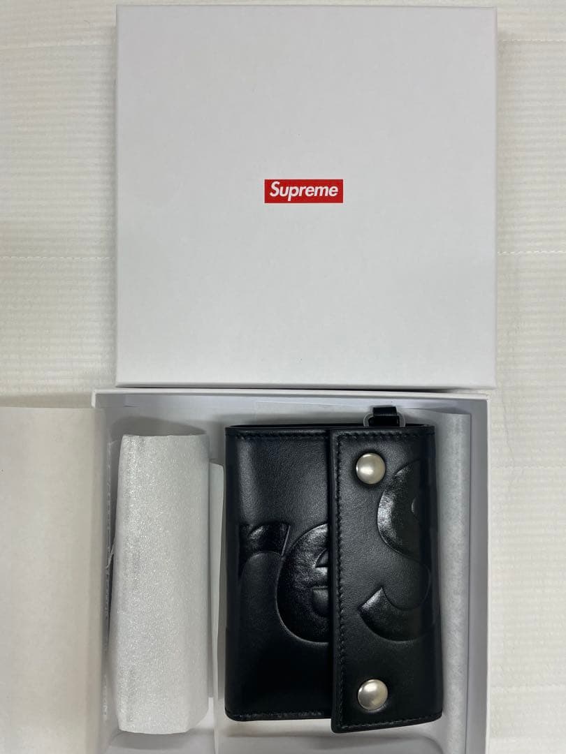 Supreme ブラックレザー ウォレット