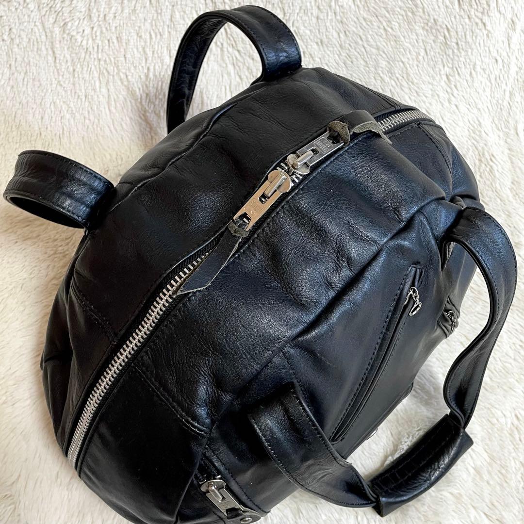 美品 Schott ショット ライダース ボストンバッグ 牛革 レザー 肩がけ