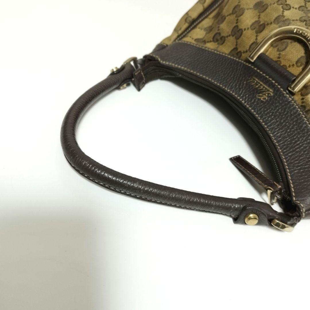 グッチ　アビー　ワンショルダーバッグ　ハンドバッグ　GG　肩掛け　キャンバス