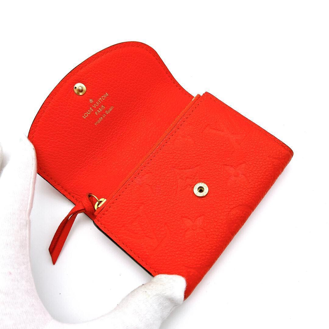 【超極美品】ルイヴィトン アンプラント ポルトモネ ロザリ レッド A758