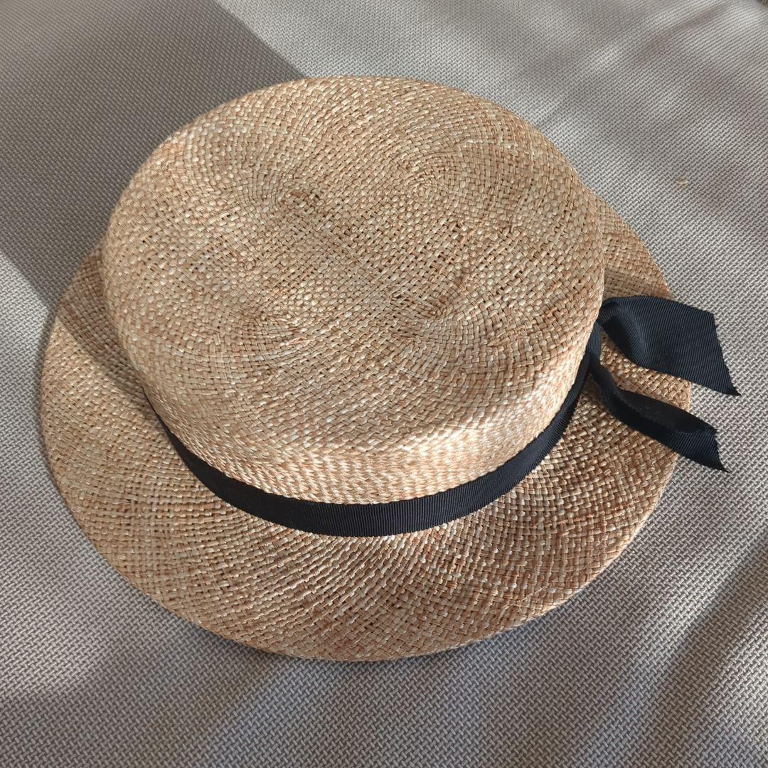 カワムラ帽子店◎麦わら帽子◎ 黒リボン