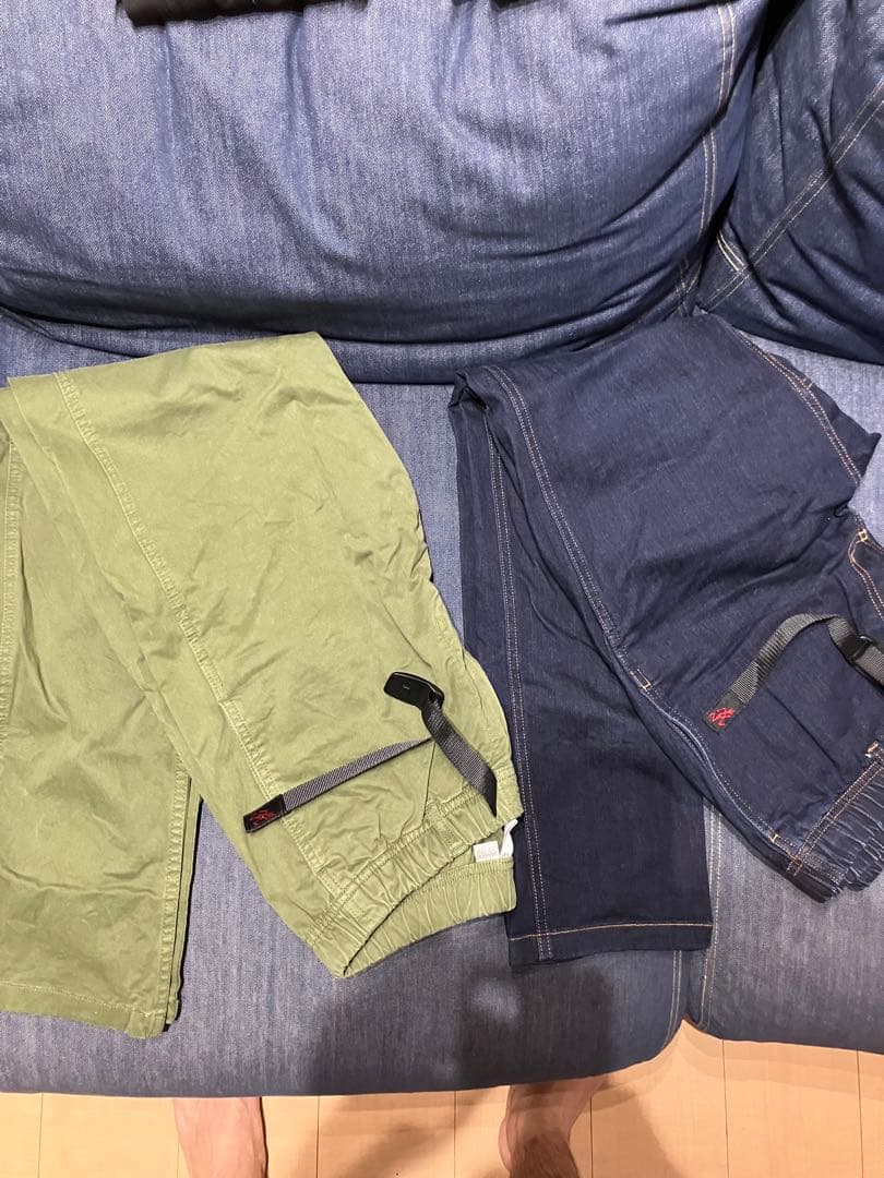 グラミチ　パンツ2本セット　オリーブ デニム