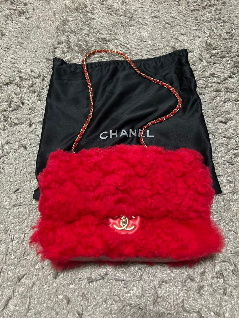 ⑩ノベルティ　ファー　ショルダー　赤