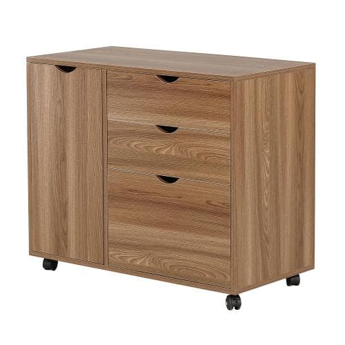 キャビネット幅80 北欧 サイドボード チェスト キャスター付き 引き出し 3段