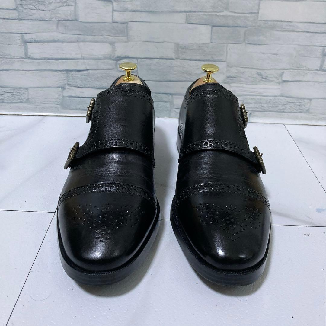 コールハーン 革靴 ダブルモンク ジェファーソングランド 本革 黒 26 上質