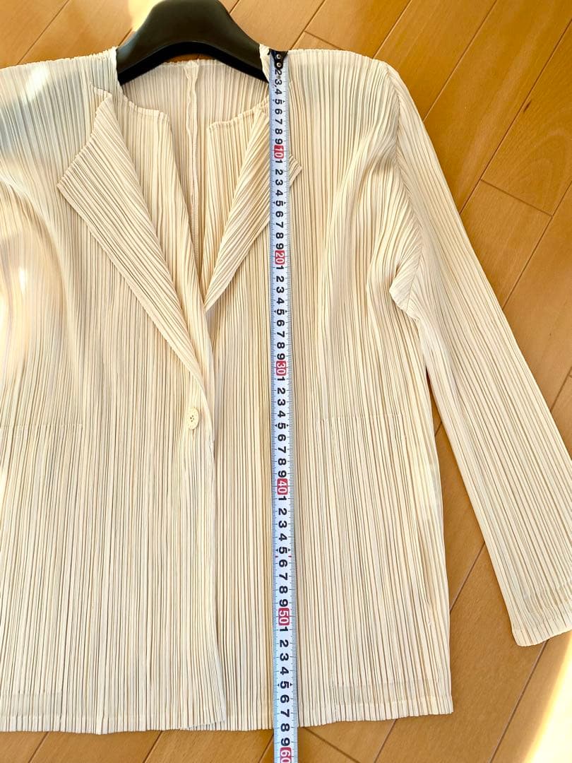 PLEATS PLEASE 一粒ボタン　テーラードジャケット　カーディガン