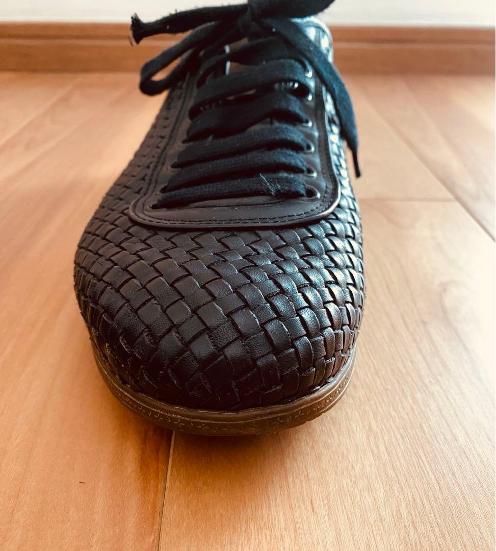 Salvatore Ferragamo ブラックメッシュレースアップシューズ