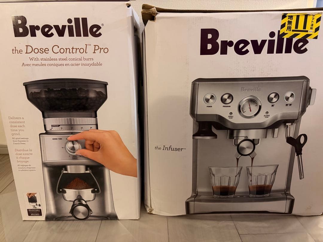 ブレビル Breville エスプレッソマシコーヒーマシン グラインダー セット