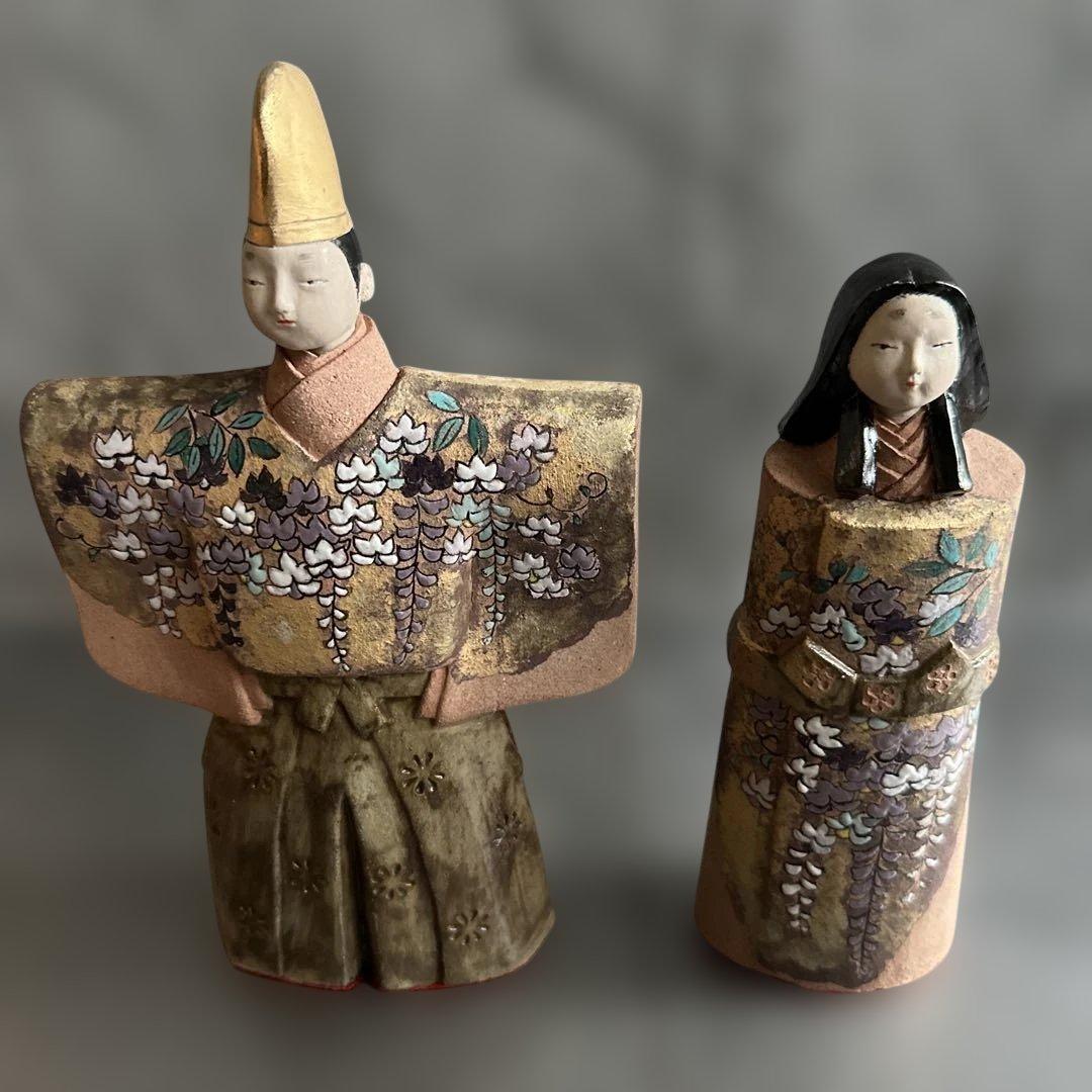 最終お値下げ❣️素晴らしい　立ち雛　圭子　陶器