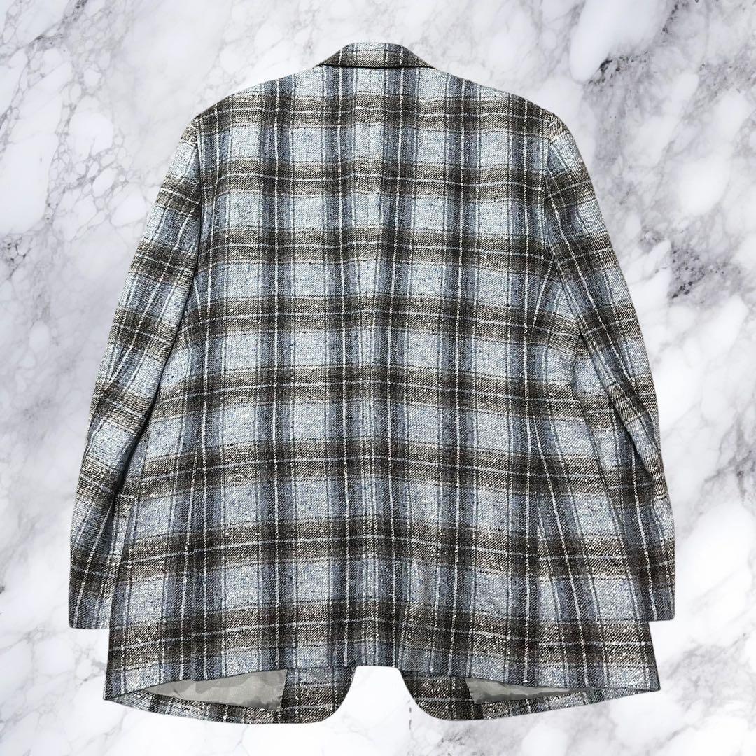 ミラショーン Ferla テーラードジャケット リネン チェック ツイード L