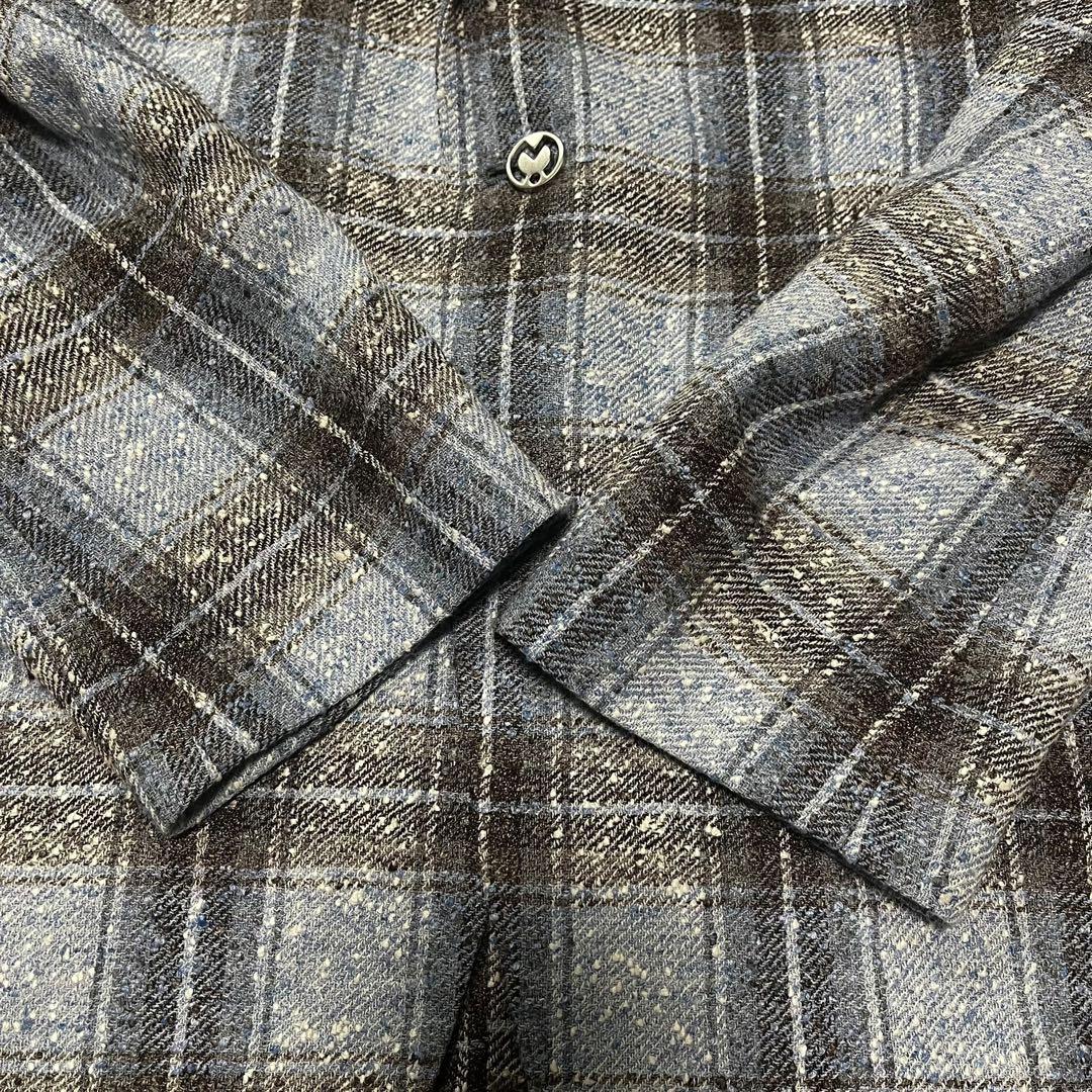 ミラショーン Ferla テーラードジャケット リネン チェック ツイード L