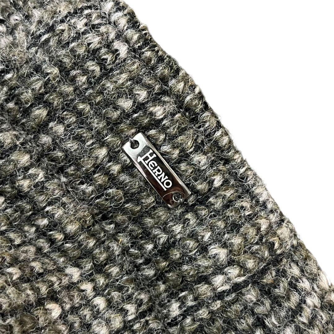 【 大きいサイズ 】 ヘルノ　ダッフルコート　ミックスツイード　フード　ポケット