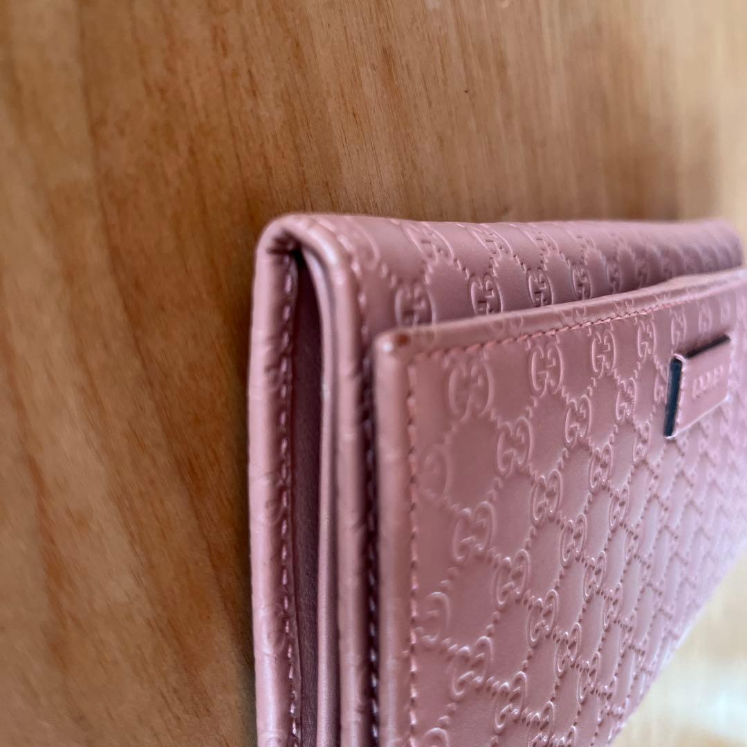 GUCCI長財布　ピンク　箱保存袋付き