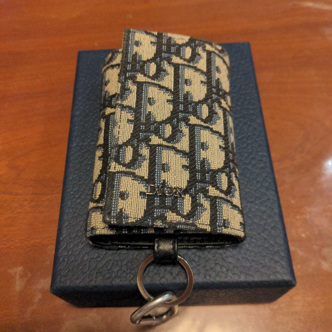 Dior キーケース ベージュ/ブラック