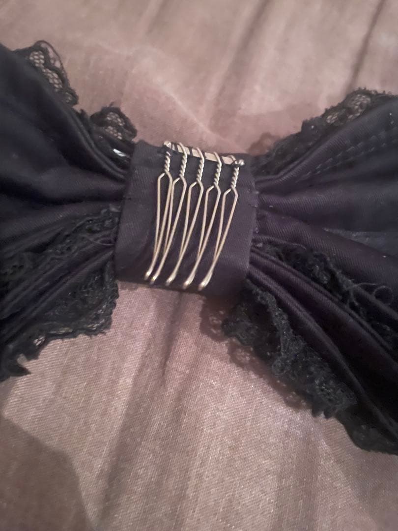 Angelic Pretty Dolly ヒロインリボンヘッドドレス クロ 黒