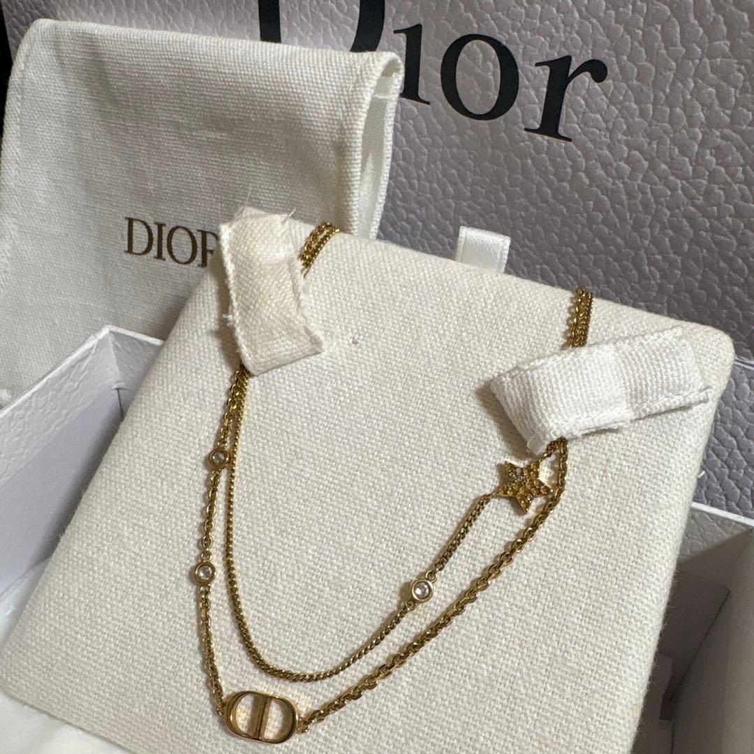 Petit CD ダブル ネックレス　dior ゴールド　2連