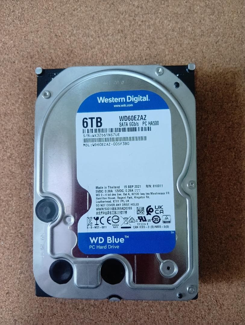 WD Blue 6TB 内蔵型ハードディスクドライブ (D)