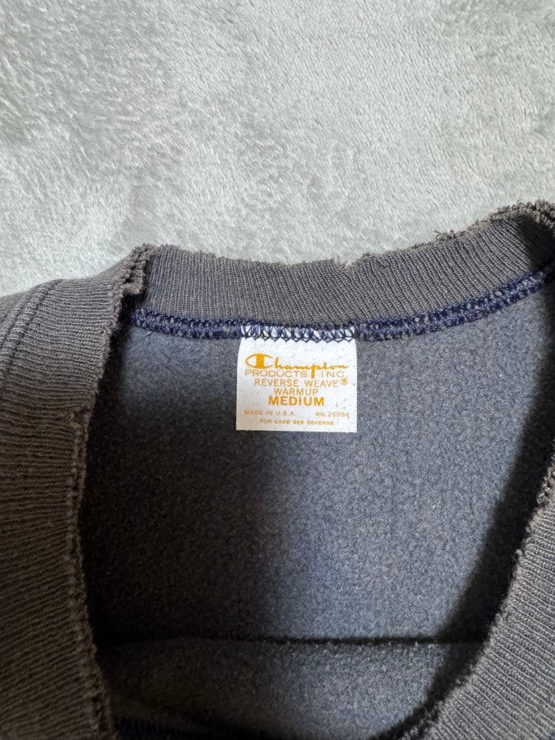 70s Champion リバースウィーブ 単色タグ 金単 ナス紺 ボロ