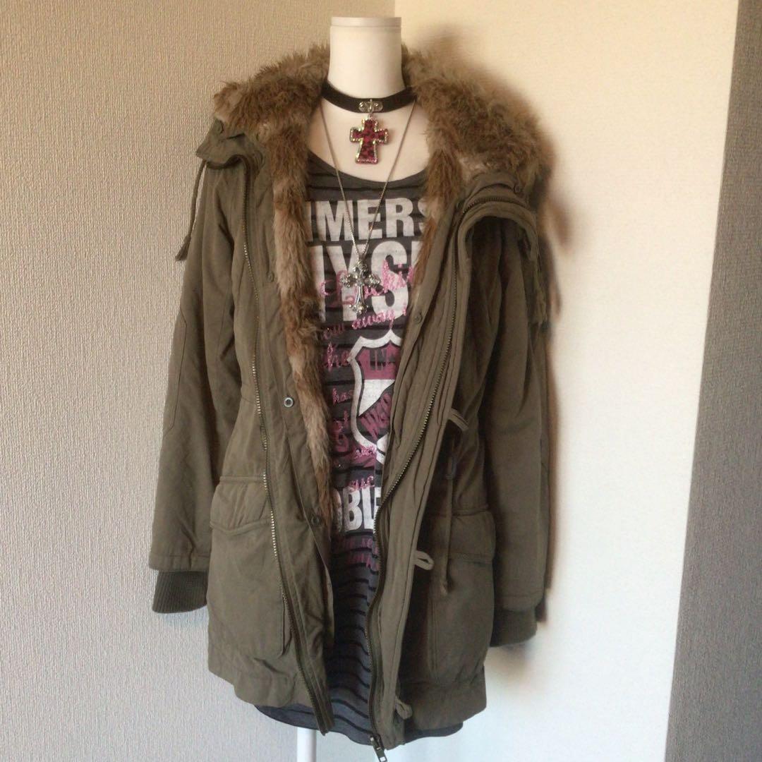 y2k エコファー　グランジフェアリーモッズコート 平成ギャル　archive