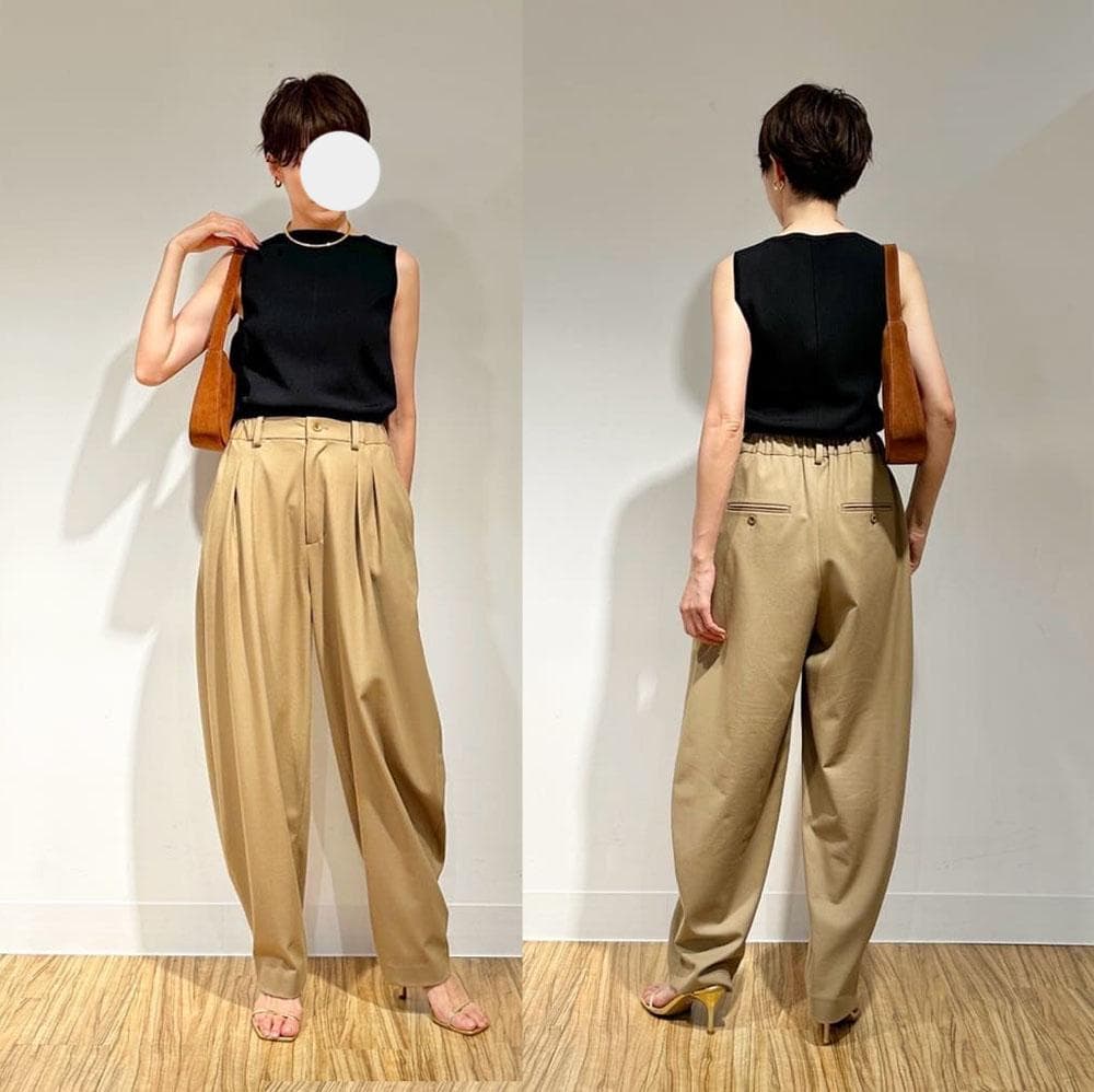 美品 ウィムガゼット 3万円 イージーパンツ テーパードパンツ ベージュ