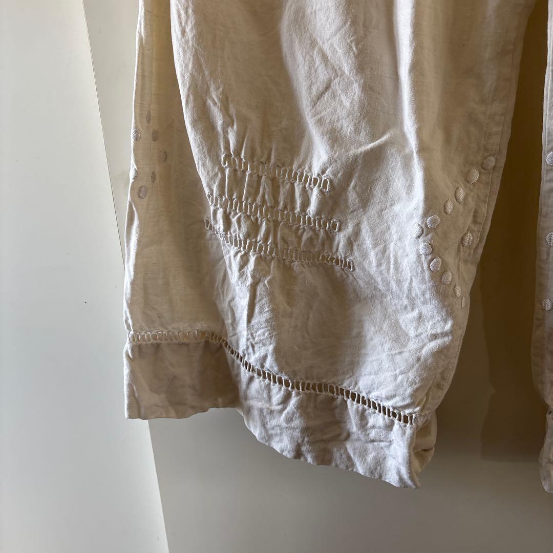 aratama アラタマさんのリネンクロスワイドパンツ