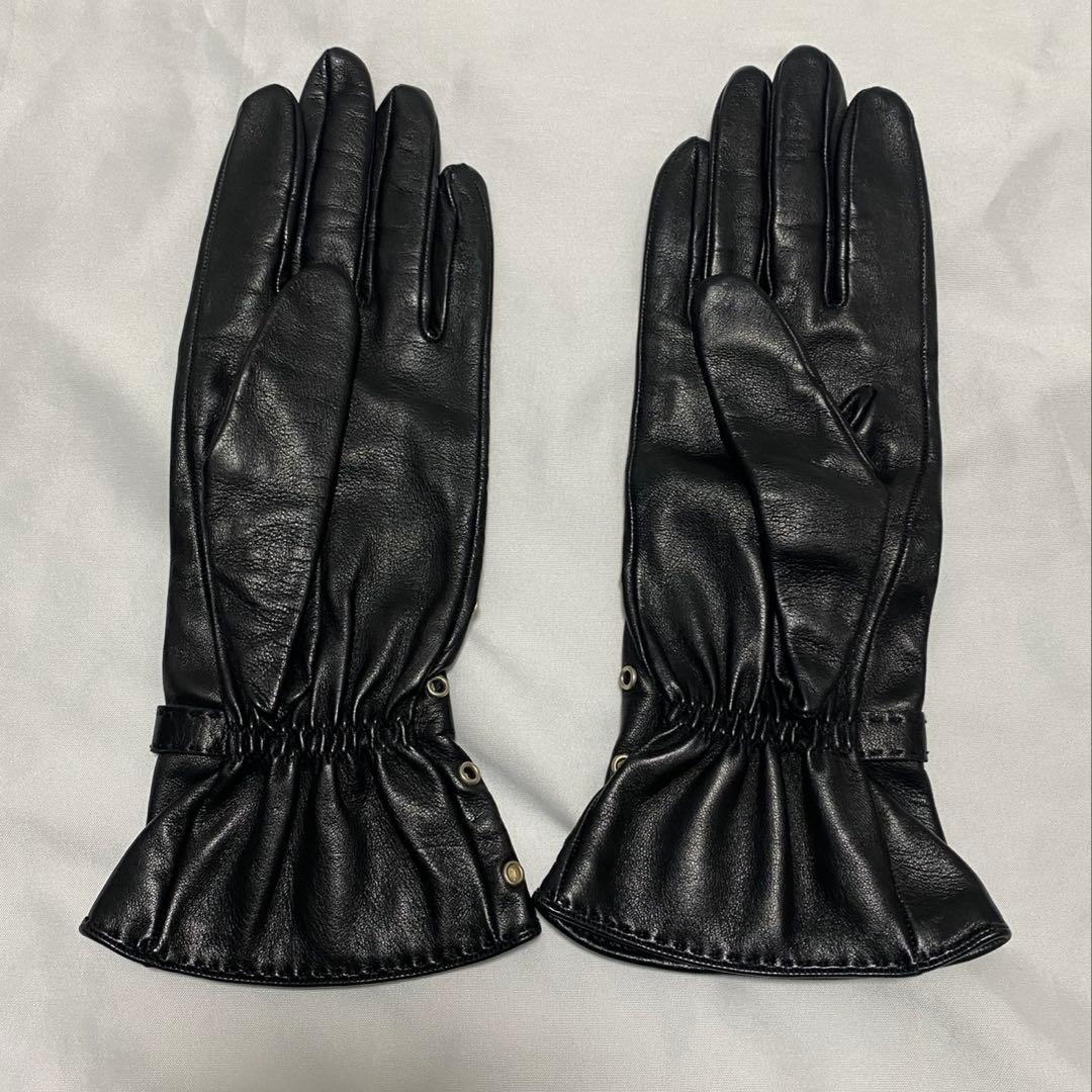 クリスチャンディオール レザー　手袋　グローブ　ロゴ　ヴィンテージ プレート
