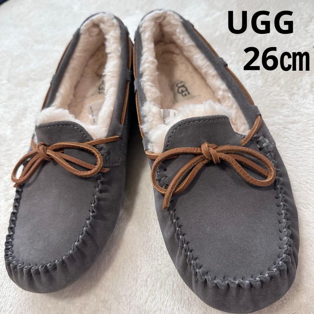 美品　アグ　UGGモカシン　グレー　26㎝