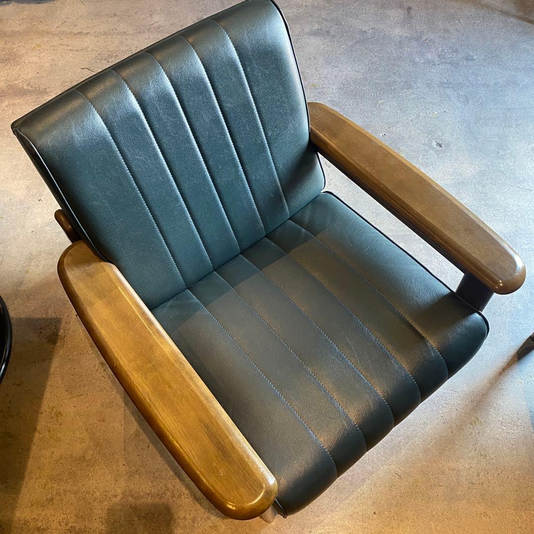 karimoku カリモク 1人掛けソファ 1シーター ネイビー紺