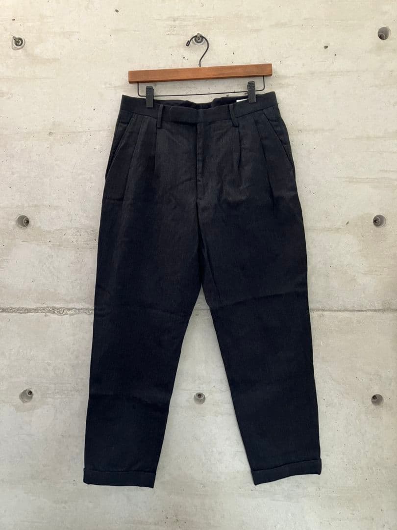 comoli ウールナイロン 2タックパンツ